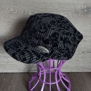 Disney Cadet Hat Nightmare Before Christmas Tim Burton's Jack Skellington Black